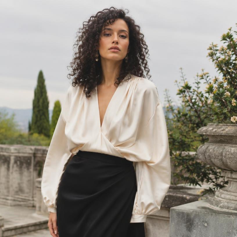 Aurélie Bloom wearing a piece from their closet